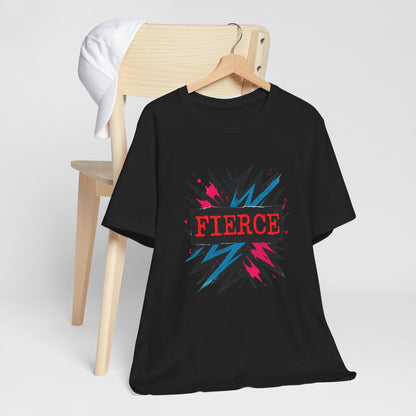 Fierce Graphic Tee — Bold Lightning Burst Design T-Shirt Printify
