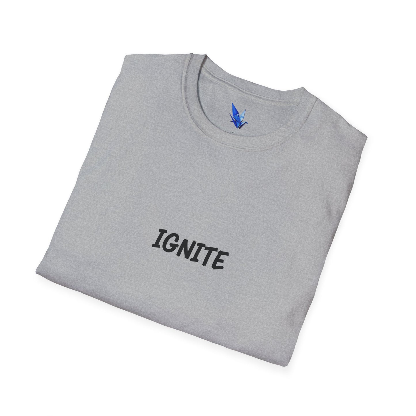 Ignite Skull T-Shirt — 'Ignite' Text & Flaming Skull 'LIT' Graphic Printify