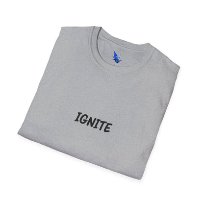 Ignite Skull T-Shirt — 'Ignite' Text & Flaming Skull 'LIT' Graphic Printify