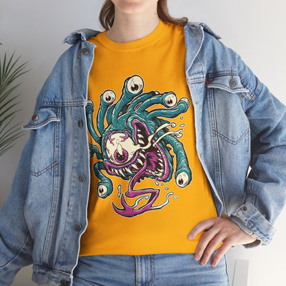 Eye Monster Graphic Tee — Retro Horror Tentacle Skull Shirt Printify