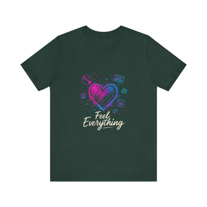 Heart Sketch Tee – Pastel Watercolor Heart "Everything" Graphic T-Shirt Printify