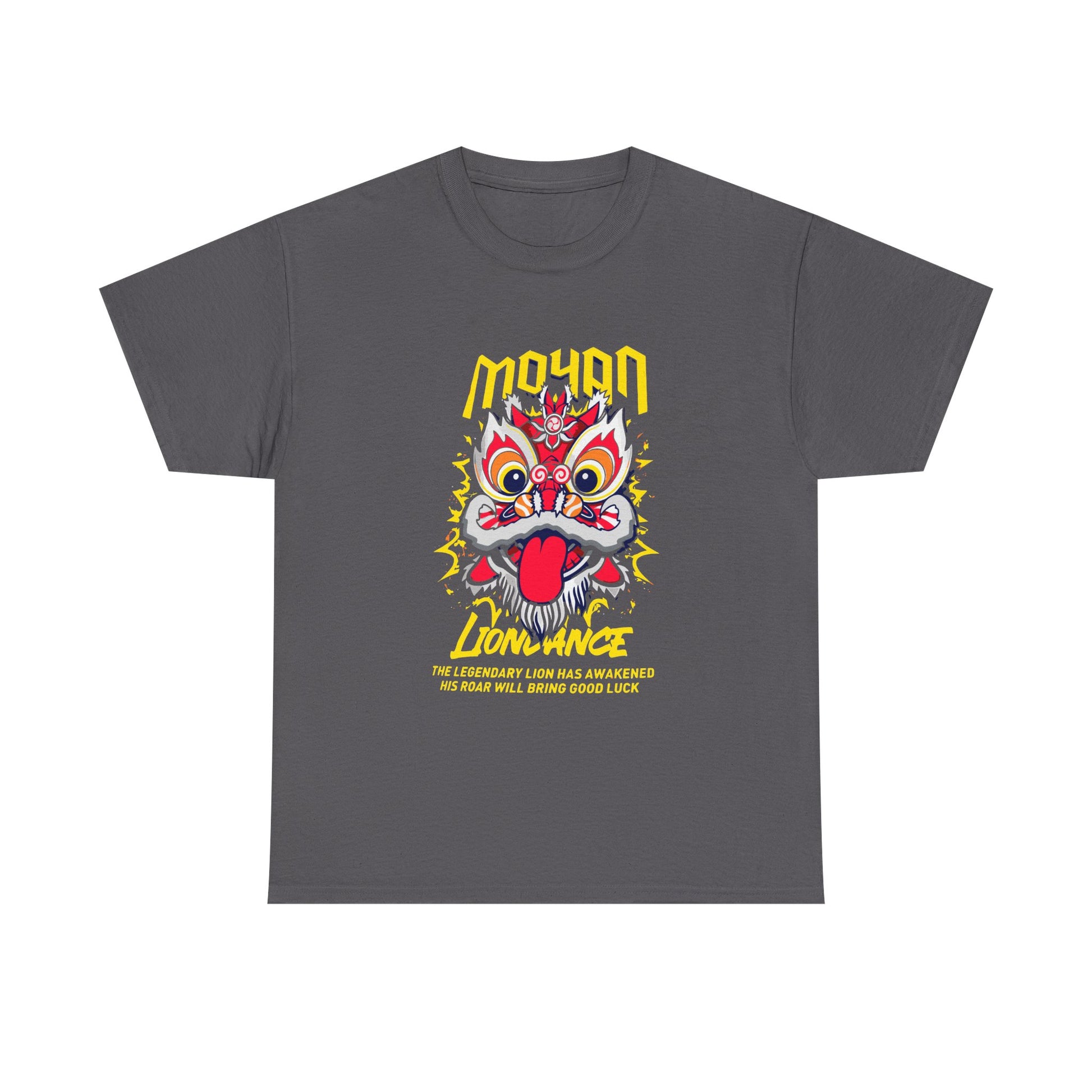 Lion Dance T-Shirt — 'Moyan' Colorful Chinese Lion Mask Graphic Tee Printify