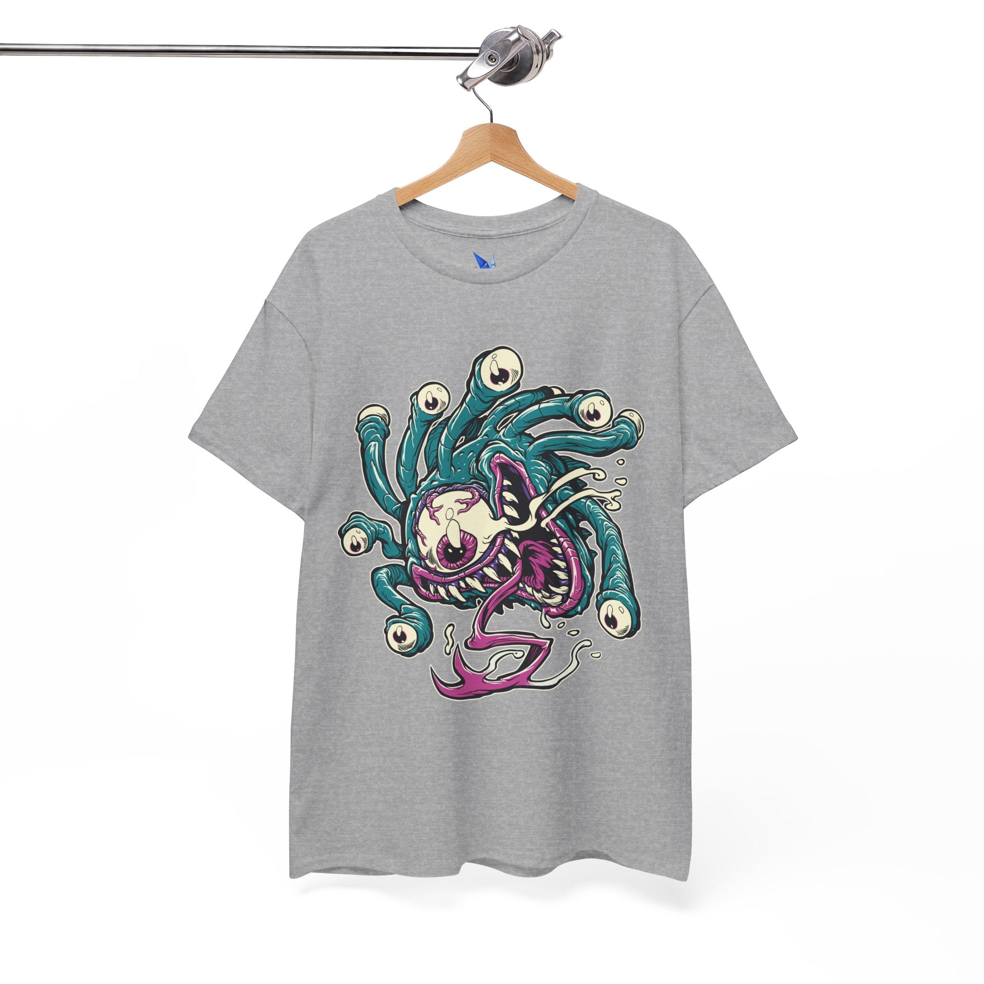 Eye Monster Graphic Tee — Retro Horror Tentacle Skull Shirt Printify