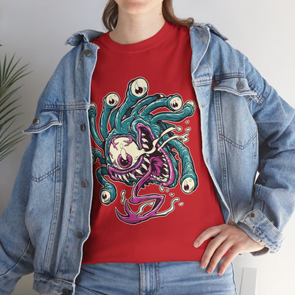 Eye Monster Graphic Tee — Retro Horror Tentacle Skull Shirt Printify