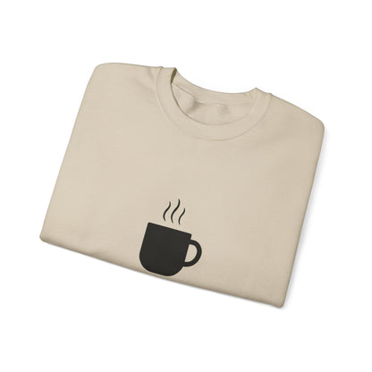 Coffee Crewneck Sweatshirt — "Just one more..." Mug Graphic Printify