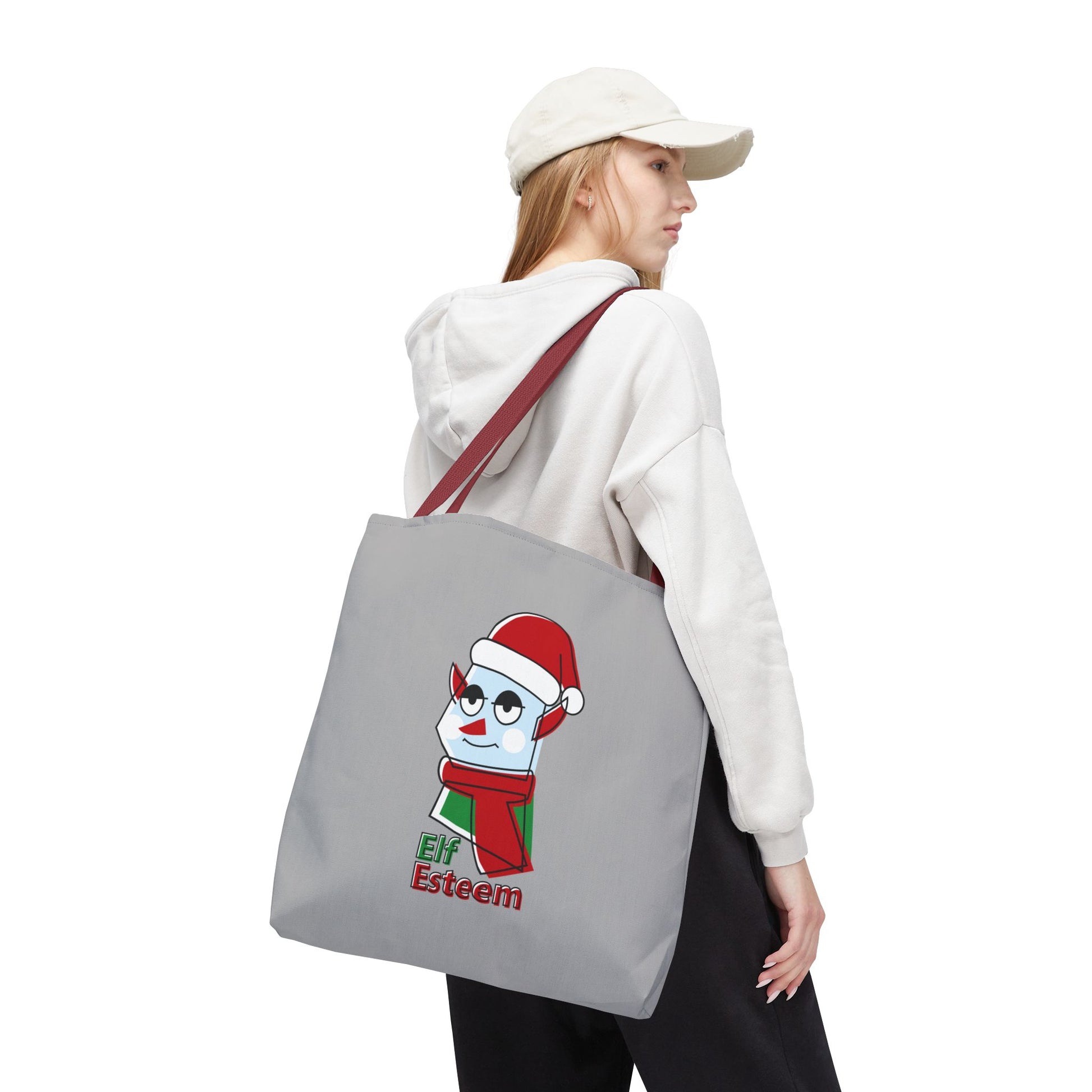 Elf Esteem Christmas Tote Bag – Cute Santa Elf Holiday Tote Printify