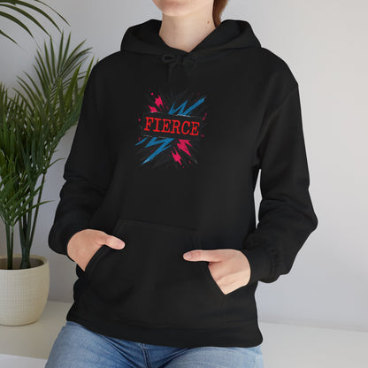 Fierce Graphic Hoodie — Bold Pop Art Lightning Design Printify