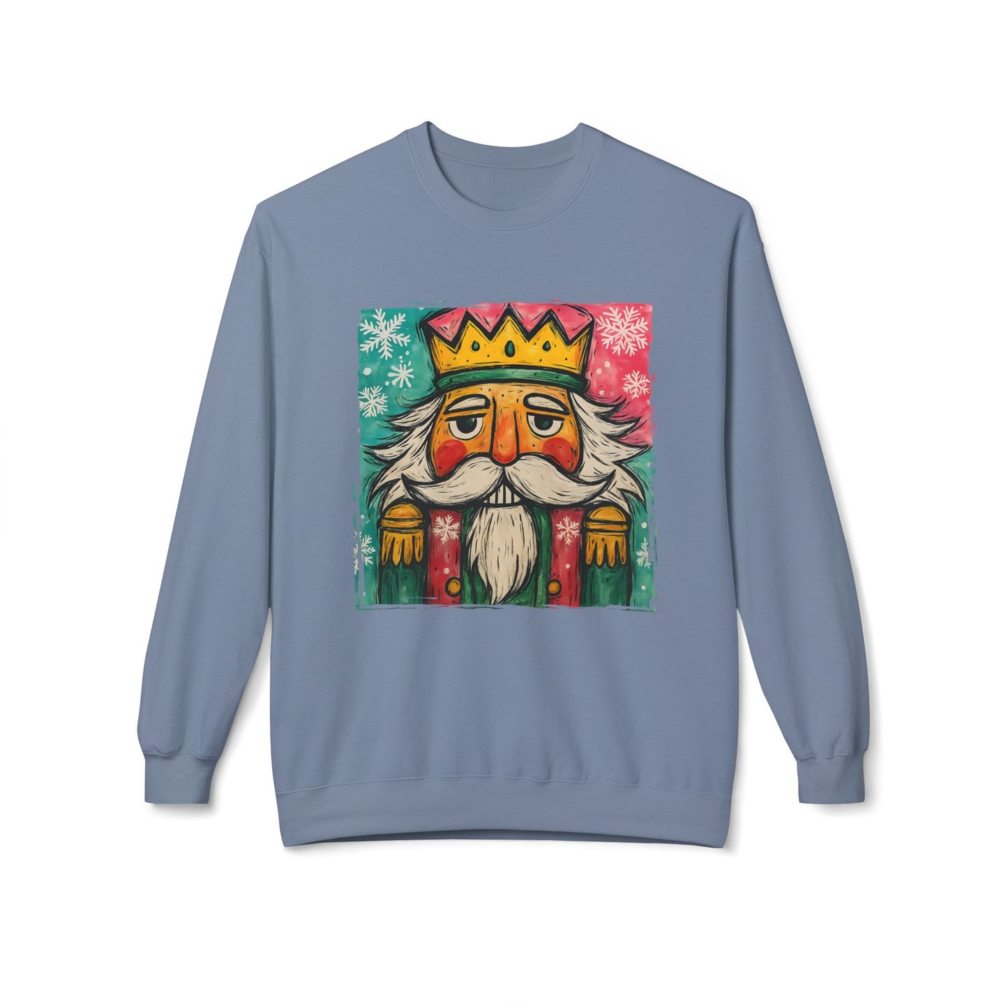 Nutcracker King Sweatshirt — Vintage Holiday Crewneck Printify