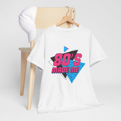 80's Made Me T-Shirt — Retro 1980s Neon Vintage Graphic Tee Printify