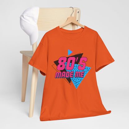 80's Made Me T-Shirt — Retro 1980s Neon Vintage Graphic Tee Printify