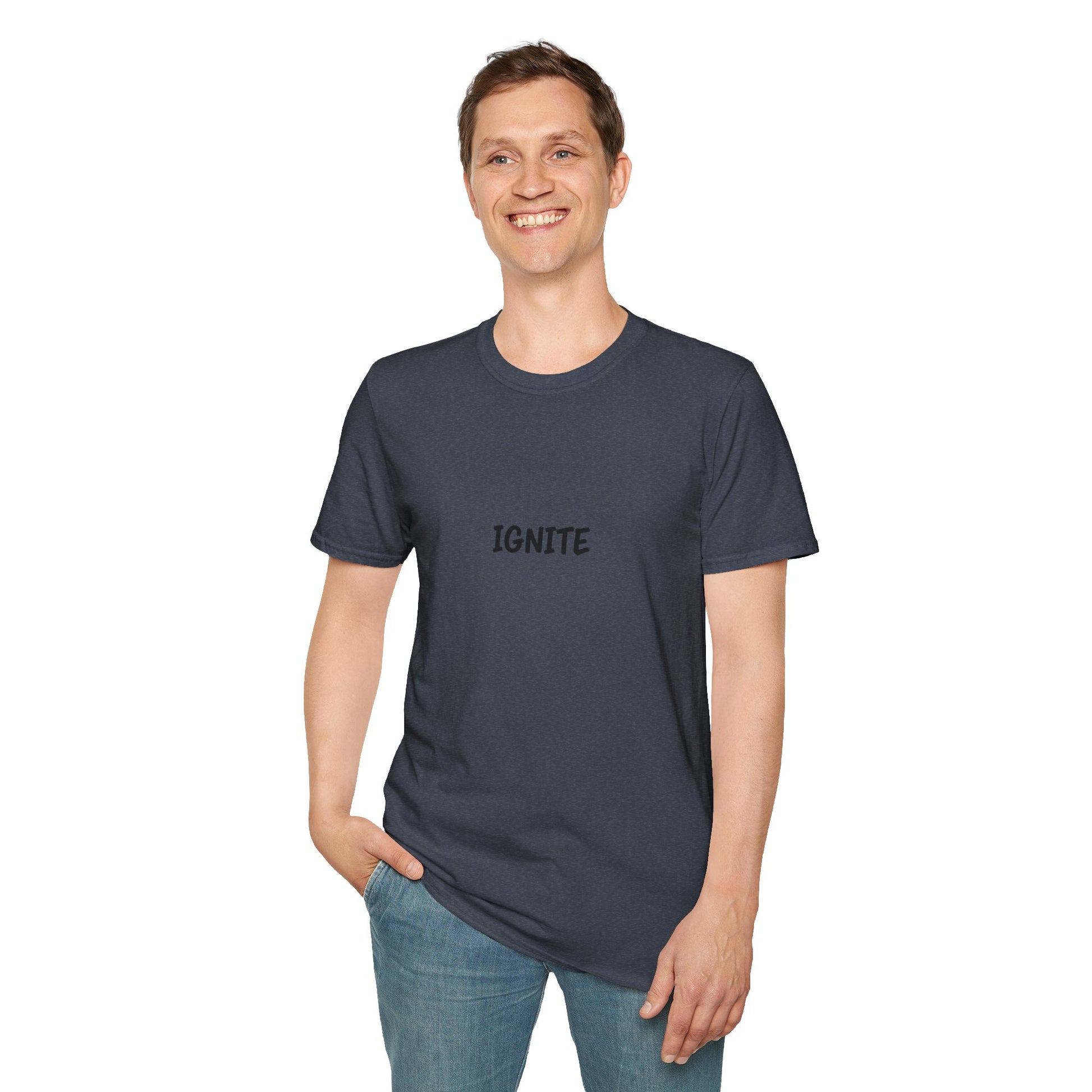 Ignite Skull T-Shirt — 'Ignite' Text & Flaming Skull 'LIT' Graphic Printify