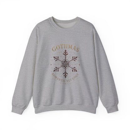 Gothmas Snowflake Crewneck Sweatshirt – "Gothmas: Romantic Yet Edgy" Winter Pullover Printify