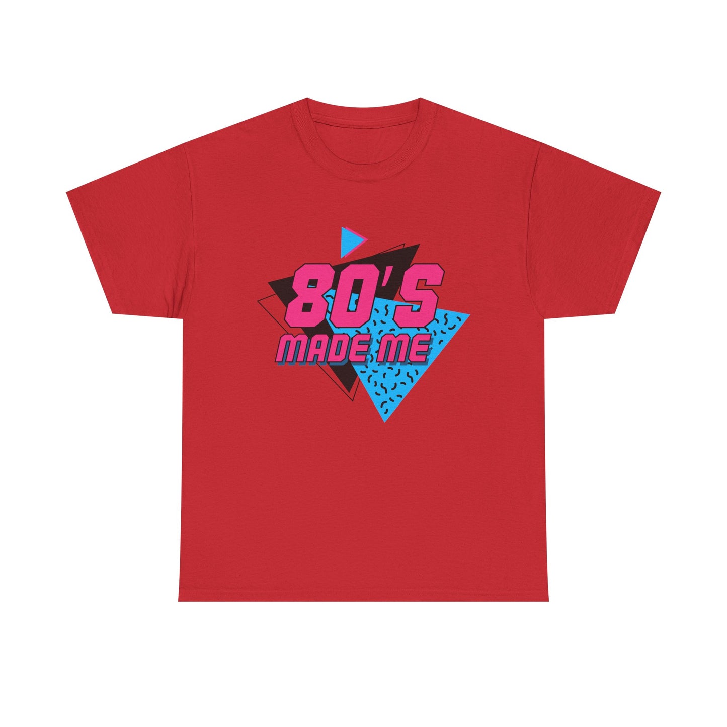 80's Made Me T-Shirt — Retro 1980s Neon Vintage Graphic Tee Printify