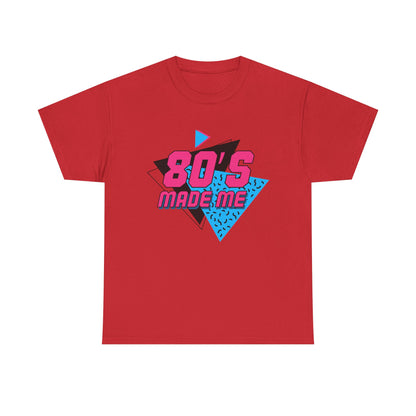 80's Made Me T-Shirt — Retro 1980s Neon Vintage Graphic Tee Printify