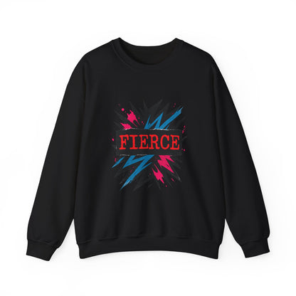 Fierce Graphic Sweatshirt — Bold Retro Explosion Crewneck Printify