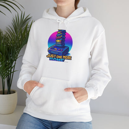 Gamer Stack Hoodie — "Just One More Game" Retro Gaming Pullover Hoodie Printify