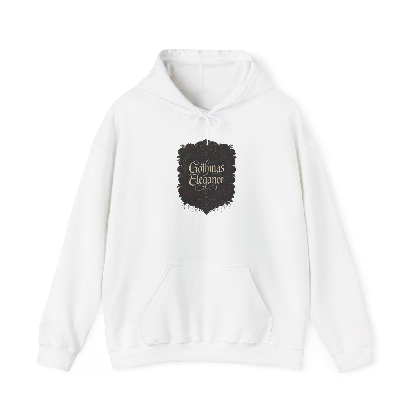Christmas Elegance Hoodie — Festive Script Holiday Pullover Hoodie Printify