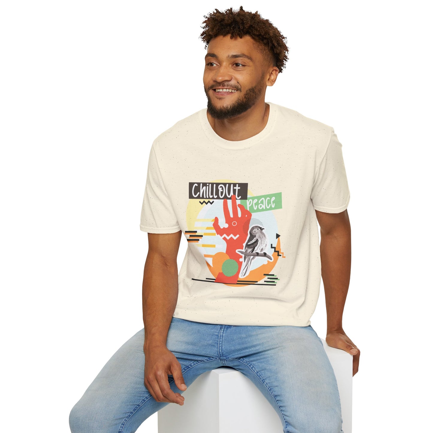 Chill Out Peace Graphic T-Shirt — Retro Surf Vibe Tee Printify