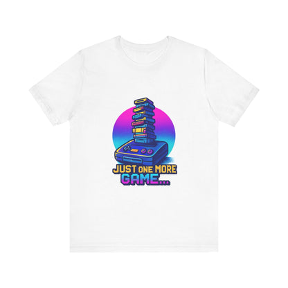 Retro Gaming Tee — "Just One More Game" Classic Console Graphic Printify
