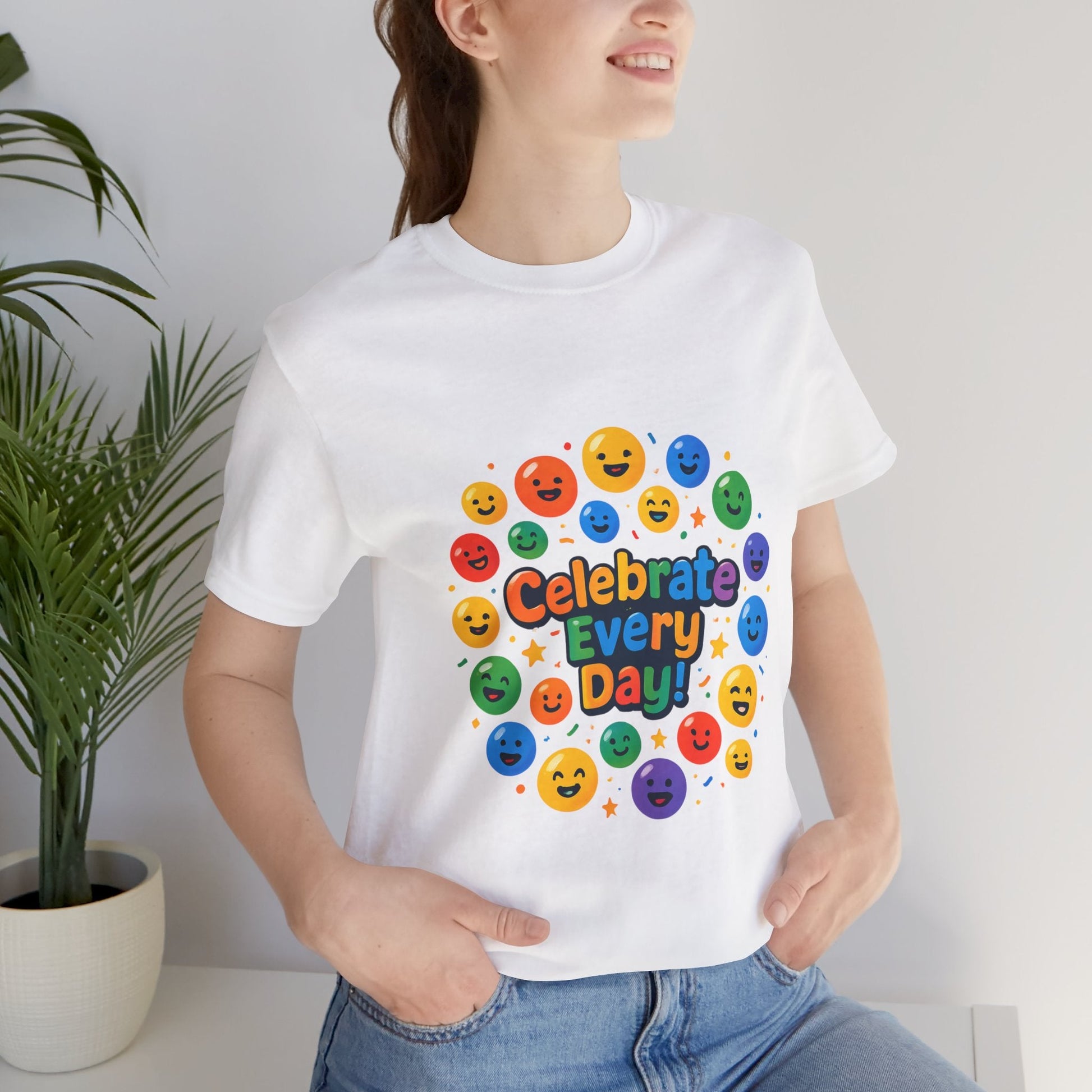 Celebrate Every Day! Emoji Smile T-shirt Printify
