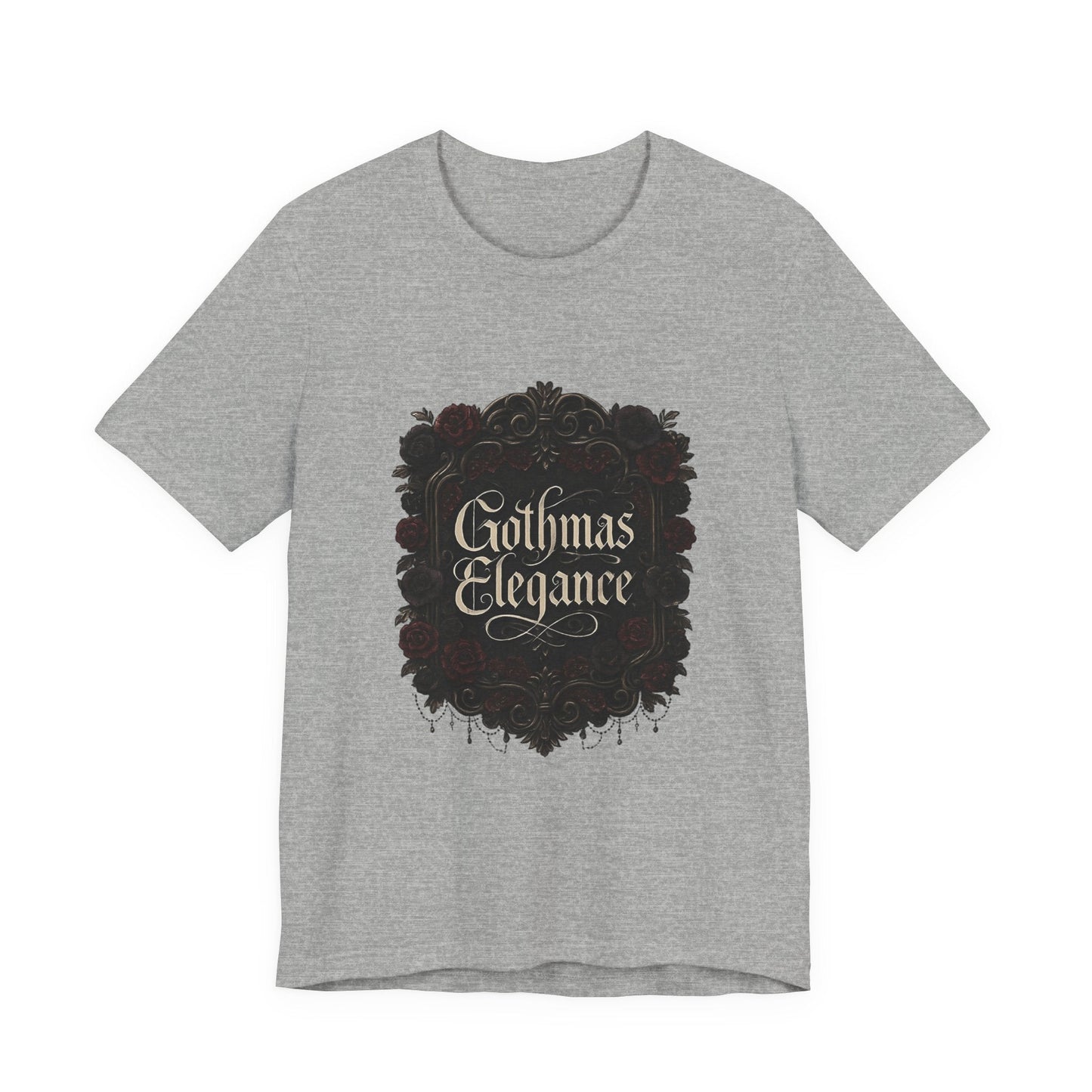 Gothmas Elegance T-Shirt — Gothic Christmas Holiday Tee Printify