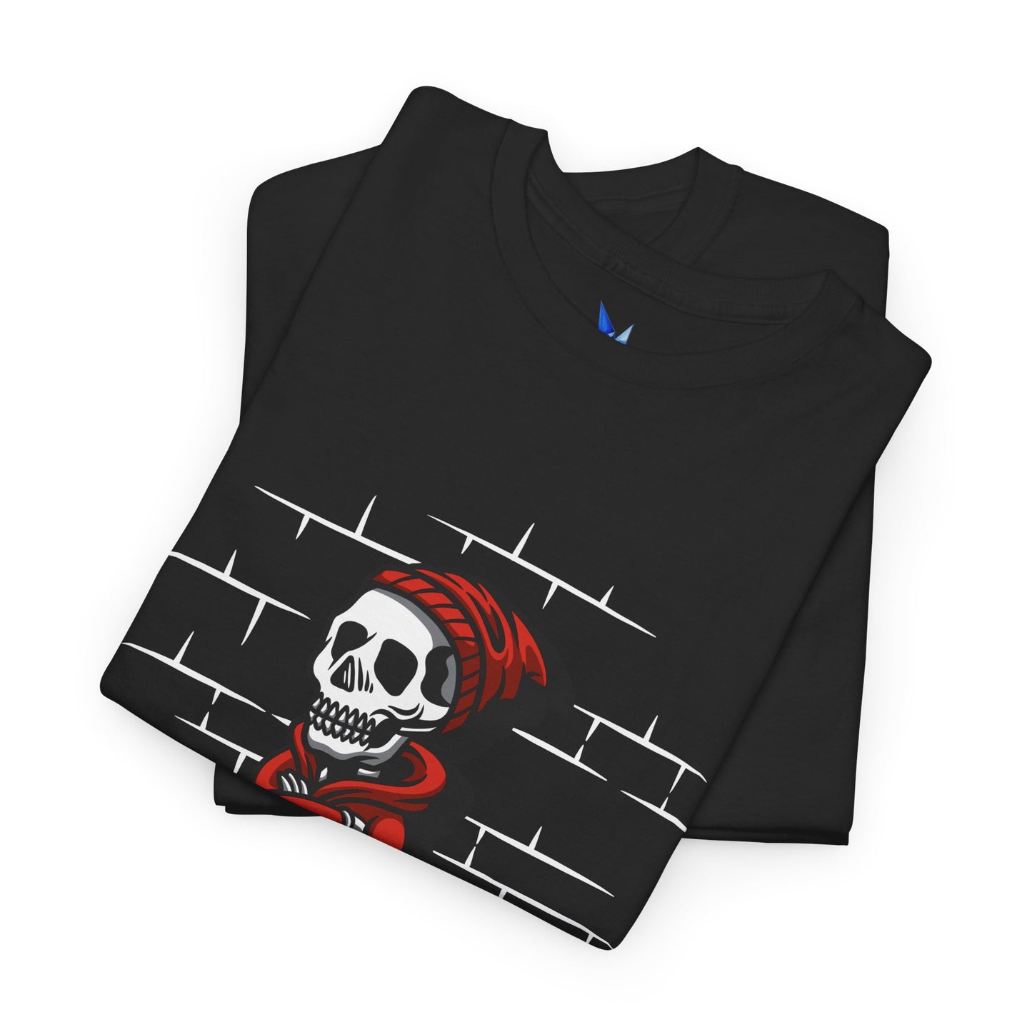 Skeleton Against the Wall T-Shirt Printify