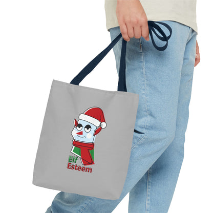 Elf Esteem Christmas Tote Bag – Cute Santa Elf Holiday Tote Printify