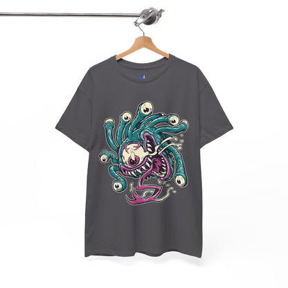 Eye Monster Graphic Tee — Retro Horror Tentacle Skull Shirt Printify