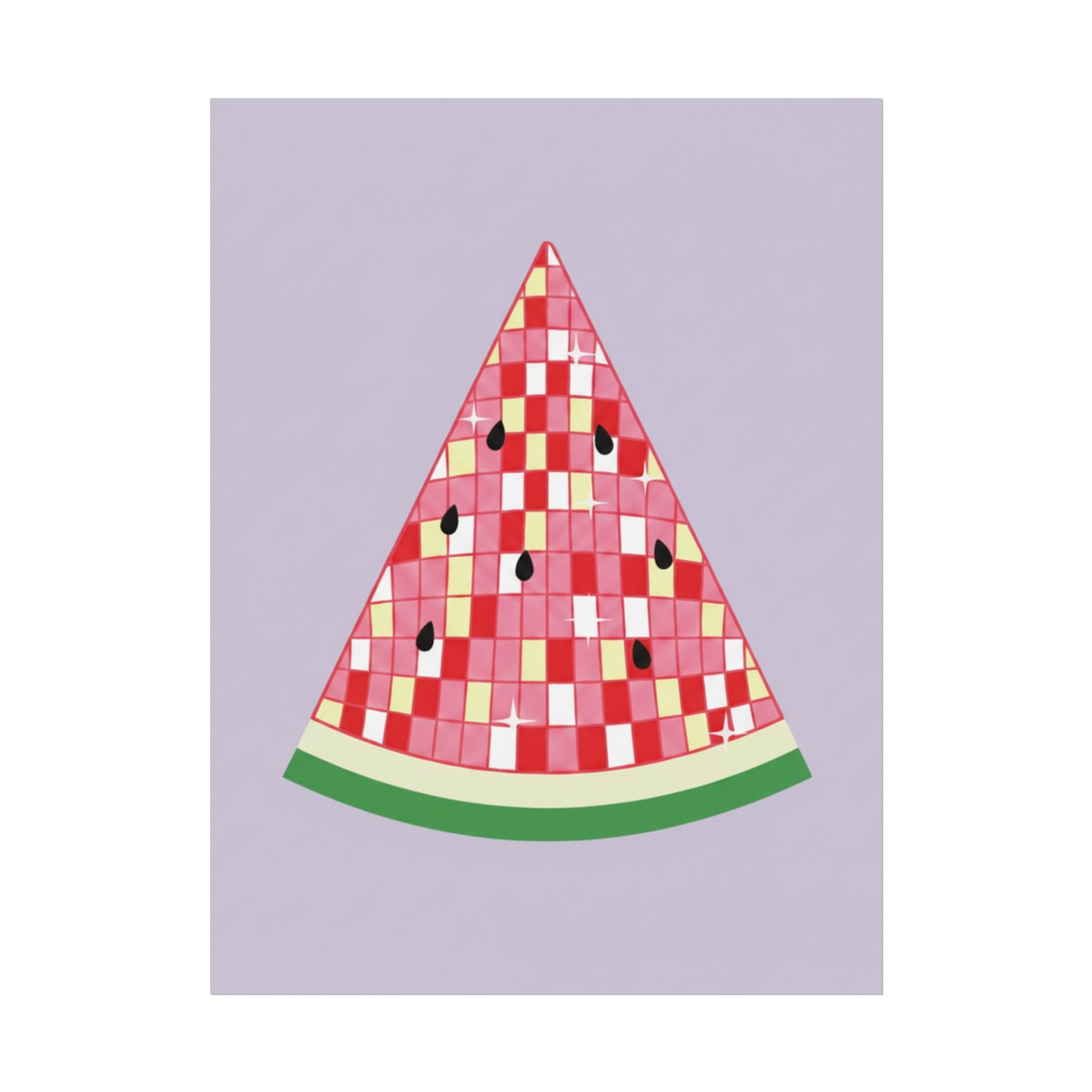 Watermelon Patchwork Wall Art Poster — Rolled Print Poster Printify