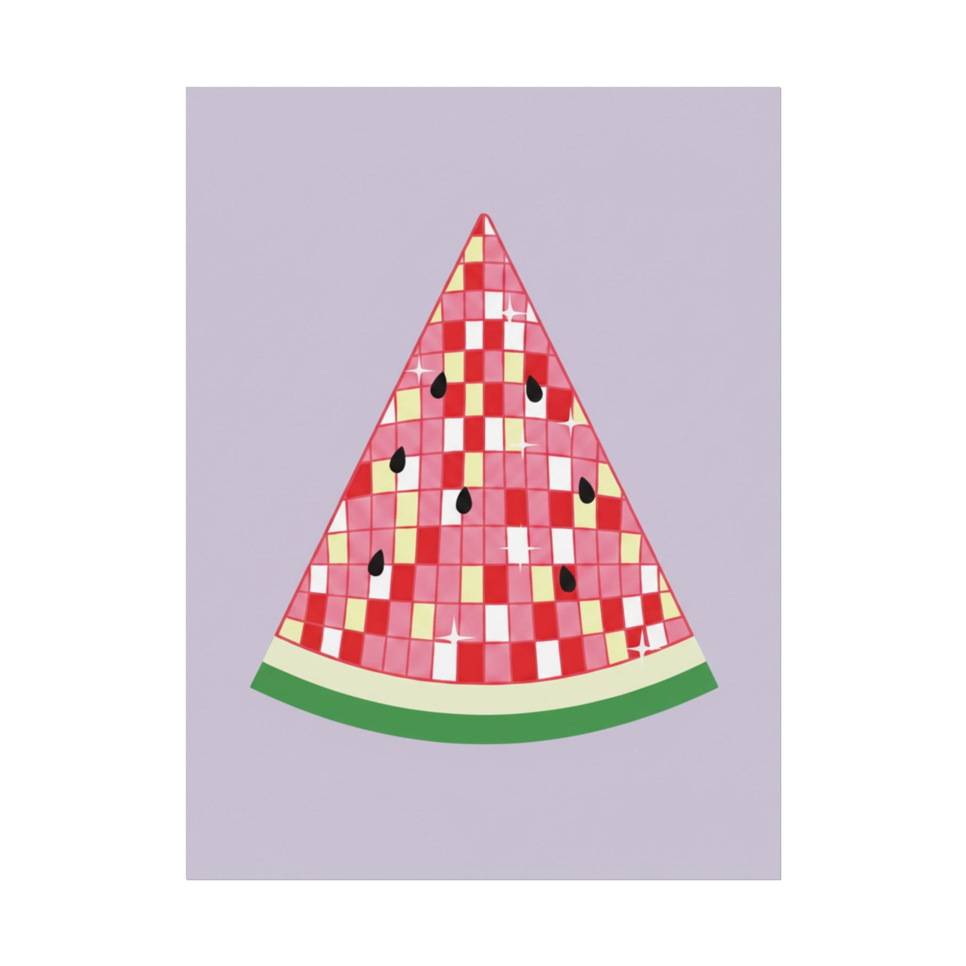 Watermelon Patchwork Wall Art Poster — Rolled Print Poster Printify