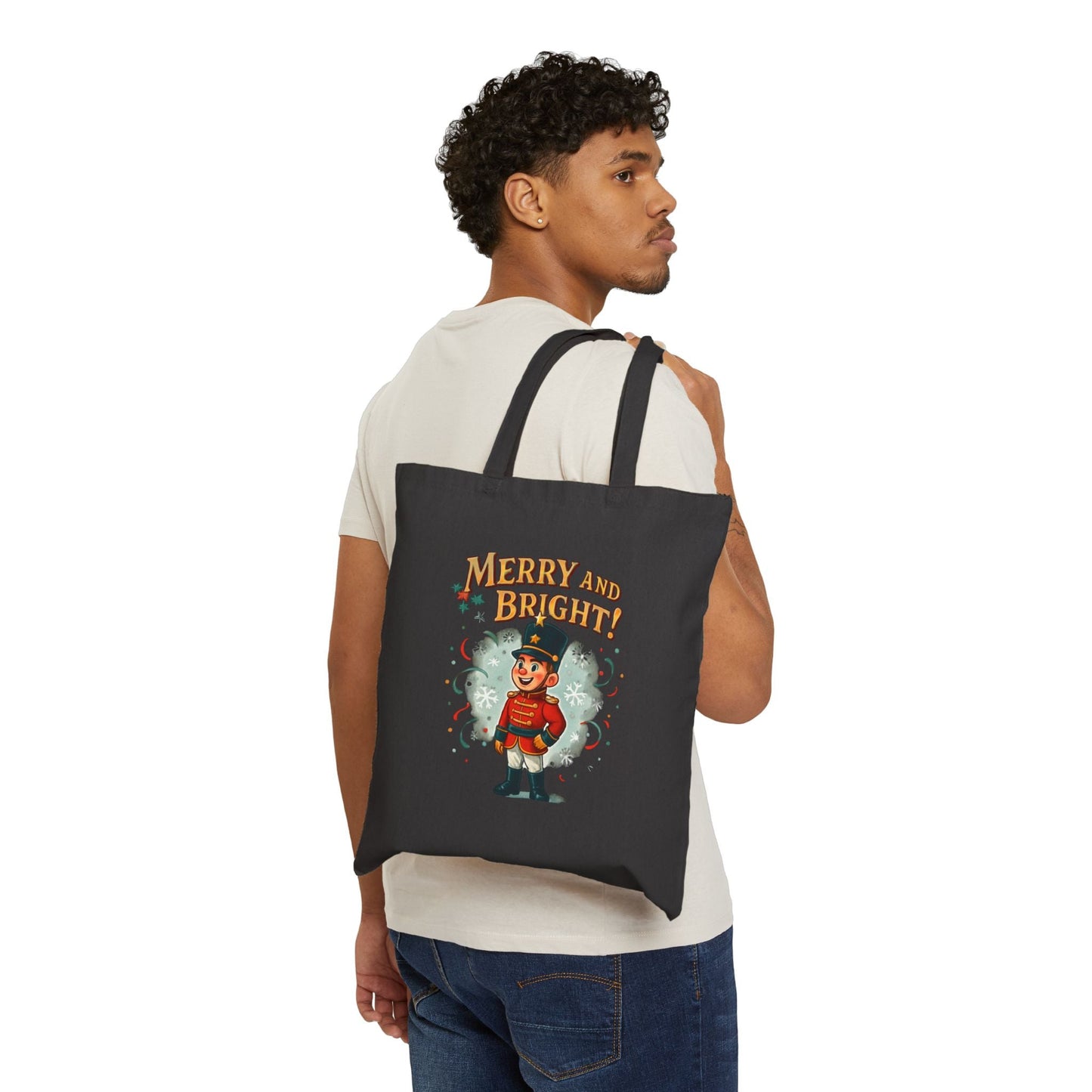Merry and Bright Nutcracker Tote Bag Printify