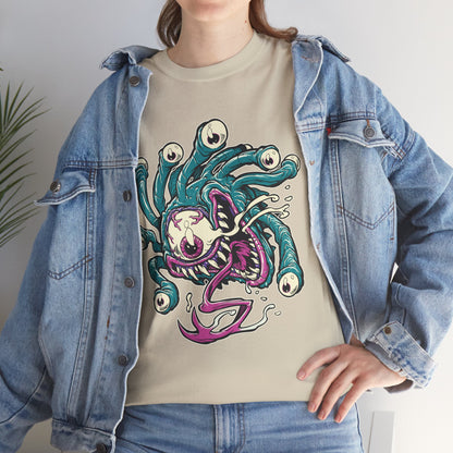 Eye Monster Graphic Tee — Retro Horror Tentacle Skull Shirt Printify