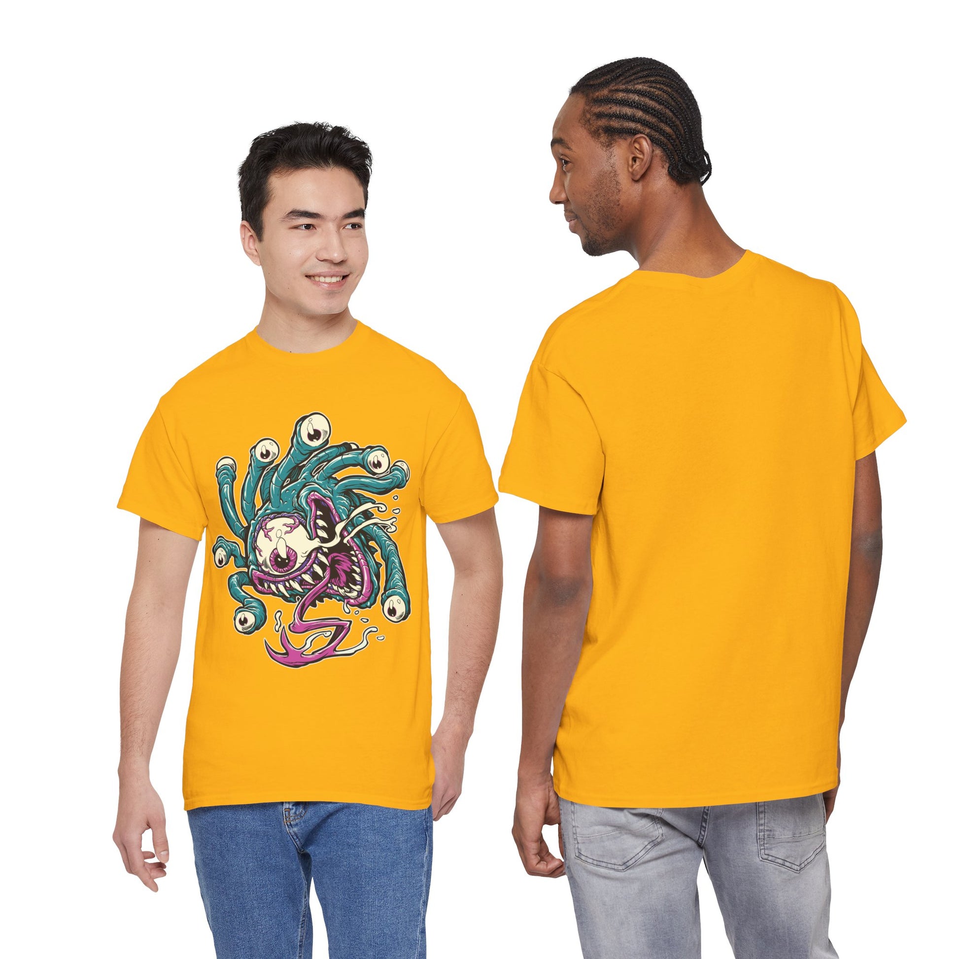 Eye Monster Graphic Tee — Retro Horror Tentacle Skull Shirt Printify