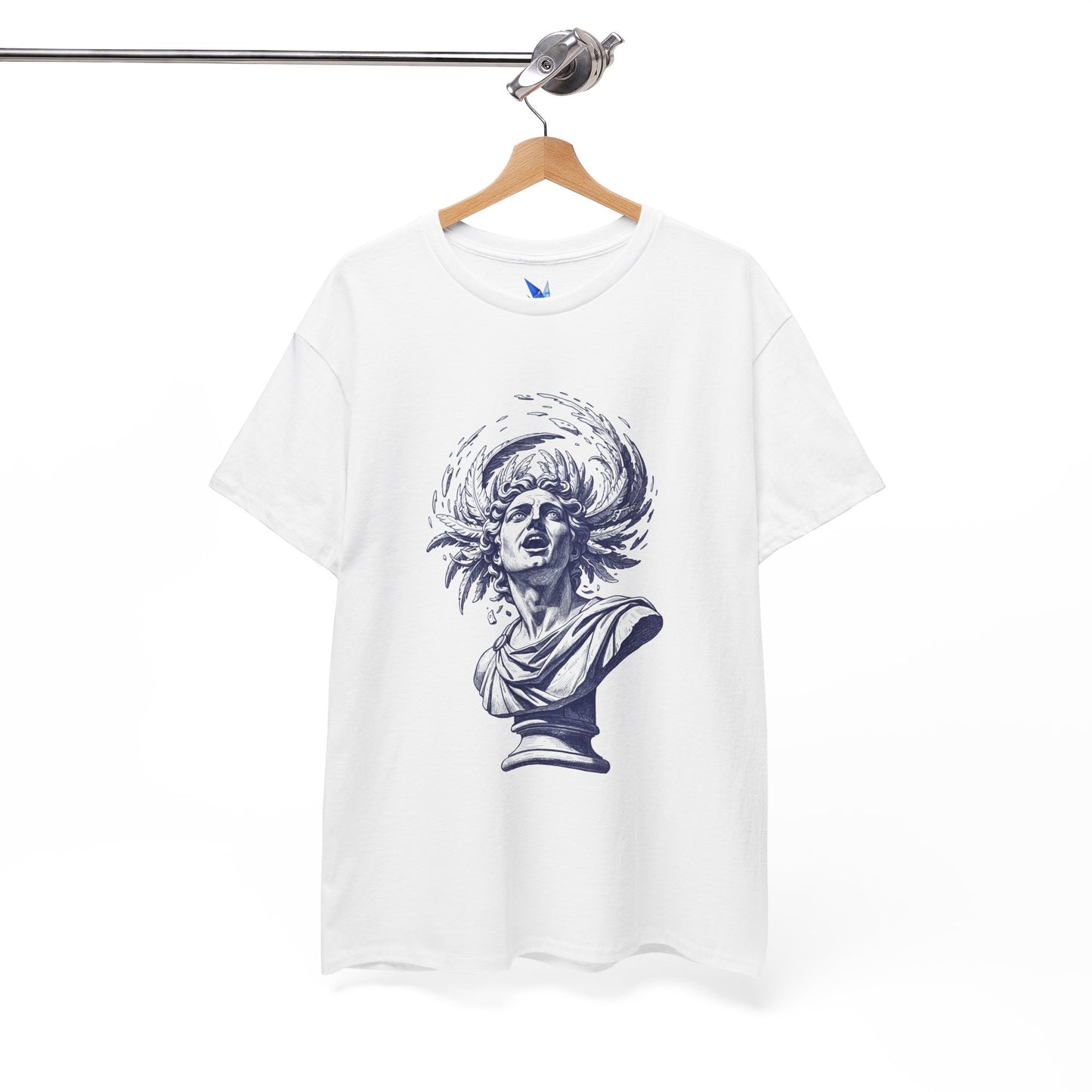 Classical Storm Bust Tee — Artistic Antique Statue Graphic T-Shirt Printify