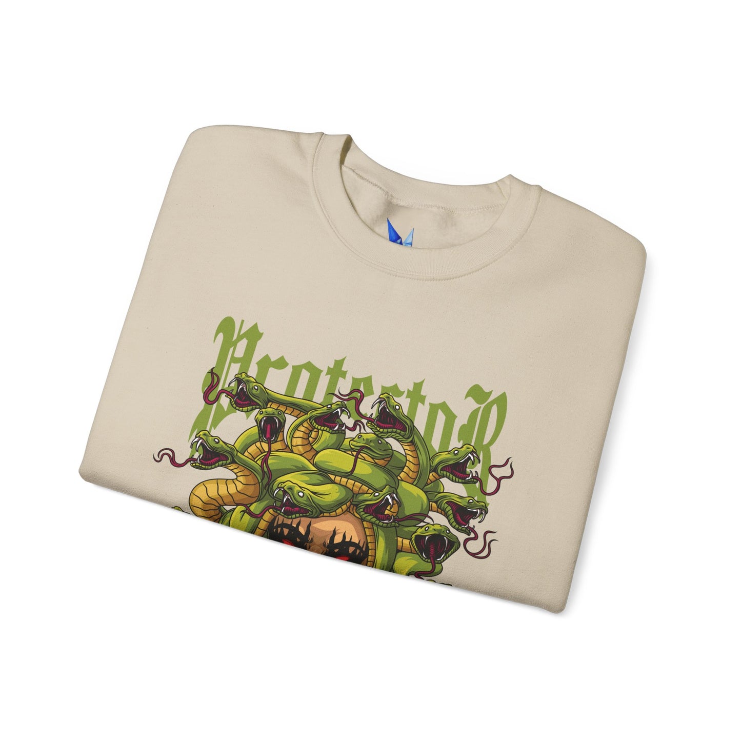 Medusa Graphic Sweatshirt — 'Protestor' Horror Myth Printify