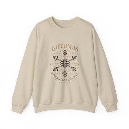 Gothmas Snowflake Crewneck Sweatshirt – "Gothmas: Romantic Yet Edgy" Winter Pullover Printify
