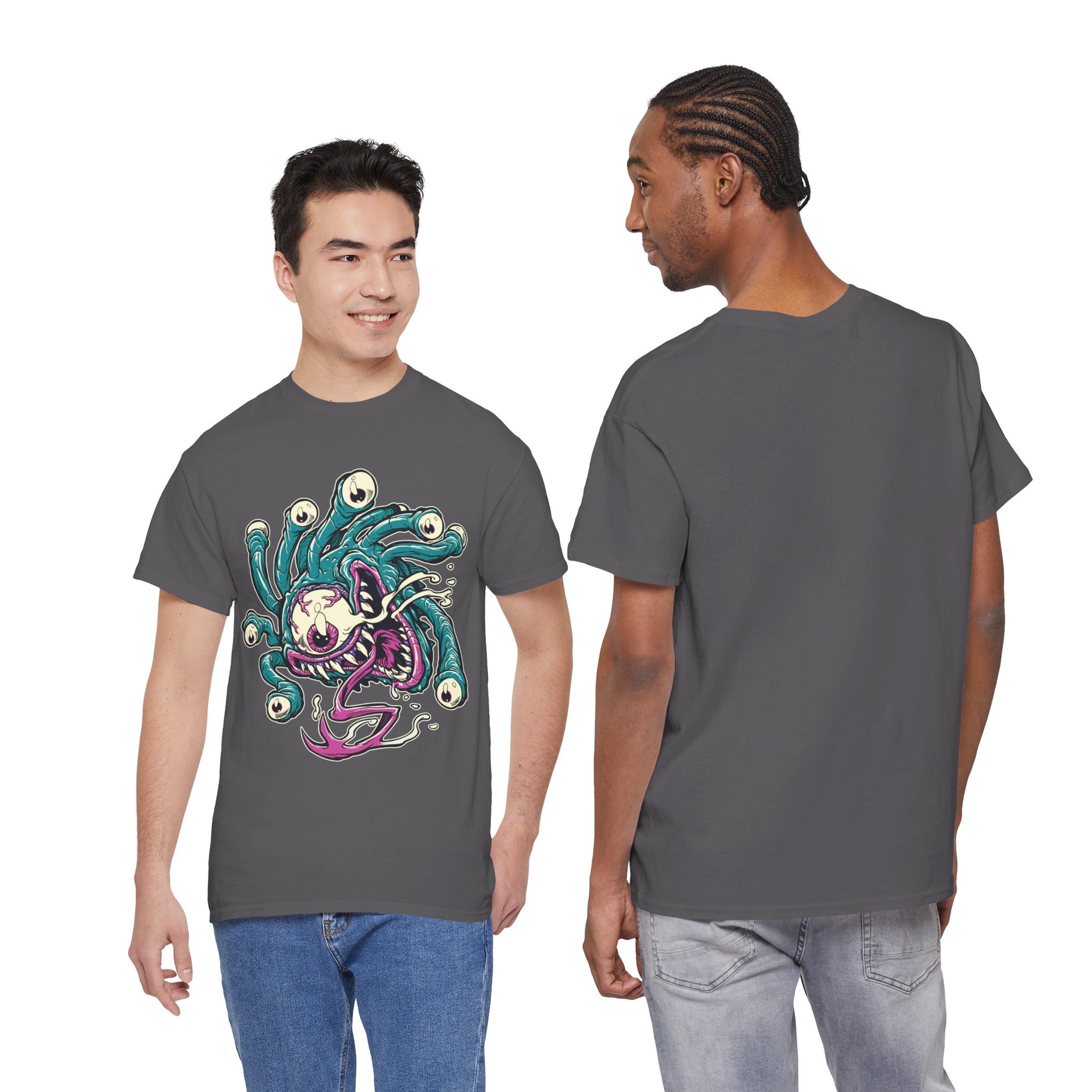 Eye Monster Graphic Tee — Retro Horror Tentacle Skull Shirt Printify