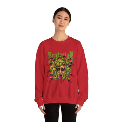 Medusa Graphic Sweatshirt — 'Protestor' Horror Myth Printify