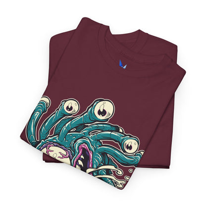 Eye Monster Graphic Tee — Retro Horror Tentacle Skull Shirt Printify
