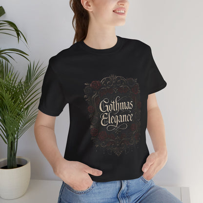 Gothmas Elegance T-Shirt — Gothic Christmas Holiday Tee Printify