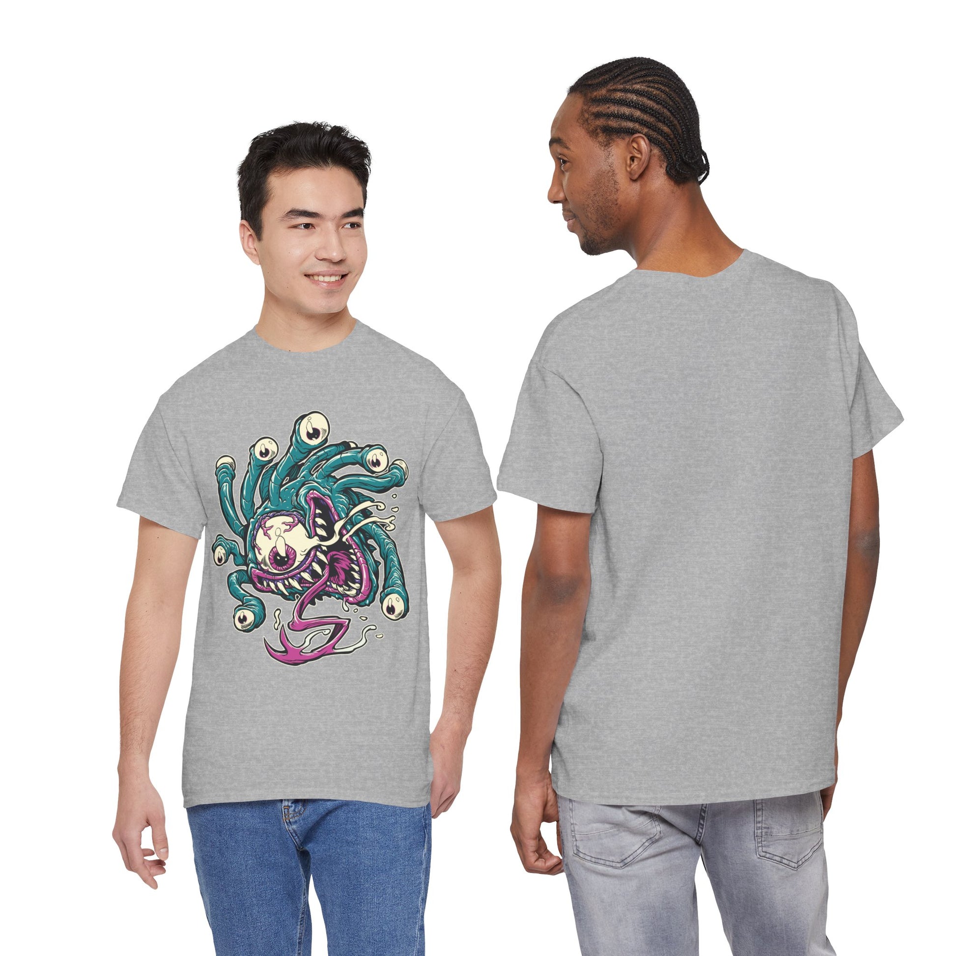 Eye Monster Graphic Tee — Retro Horror Tentacle Skull Shirt Printify