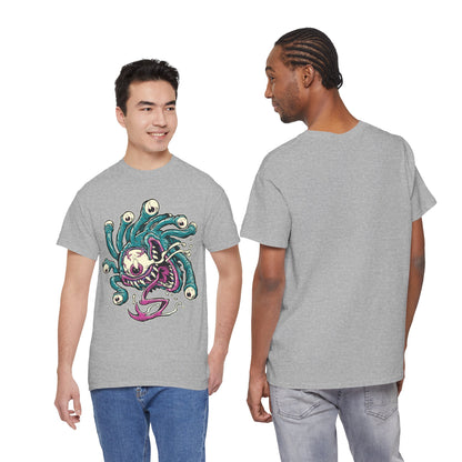 Eye Monster Graphic Tee — Retro Horror Tentacle Skull Shirt Printify