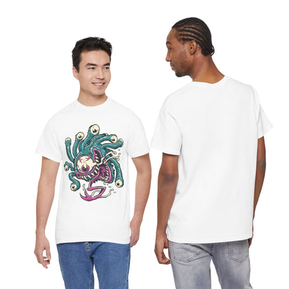 Eye Monster Graphic Tee — Retro Horror Tentacle Skull Shirt Printify