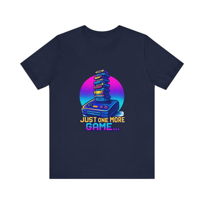 Retro Gaming Tee — "Just One More Game" Classic Console Graphic Printify