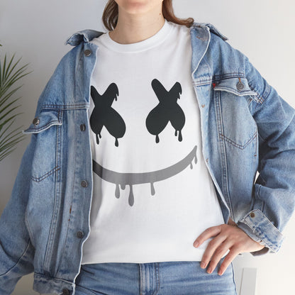 Drip Smile Tee — Grunge X-Eyes Graphic T-Shirt Printify