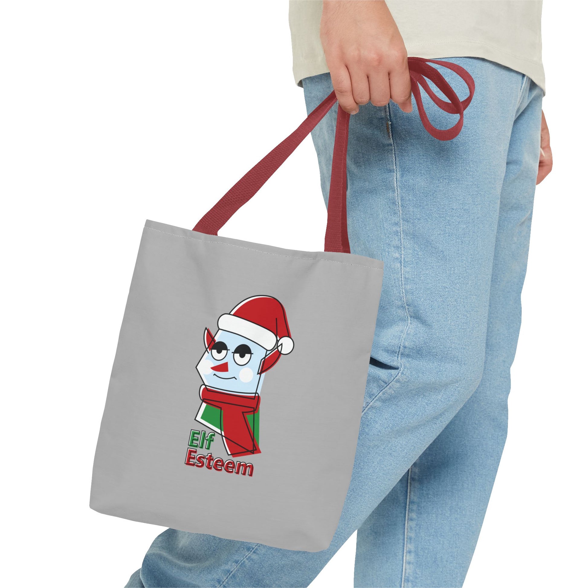 Elf Esteem Christmas Tote Bag – Cute Santa Elf Holiday Tote Printify