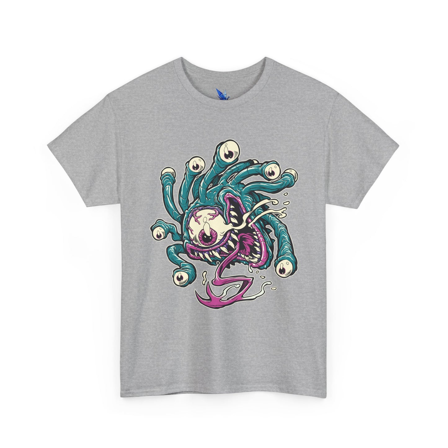Eye Monster Graphic Tee — Retro Horror Tentacle Skull Shirt Printify