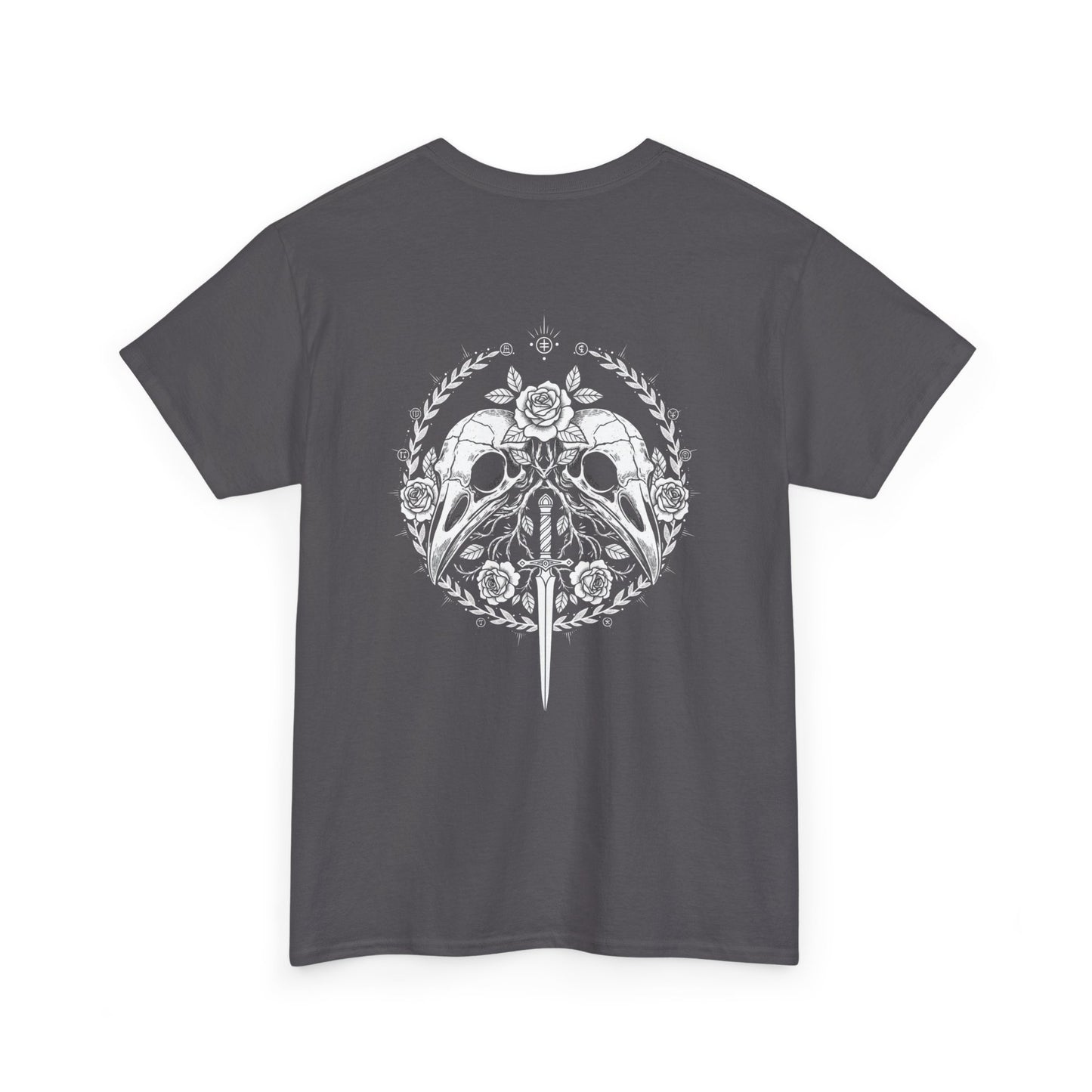 Gothic Kingdom T-Shirt — Raven Skull & Dagger Vintage Gothic Tee Printify