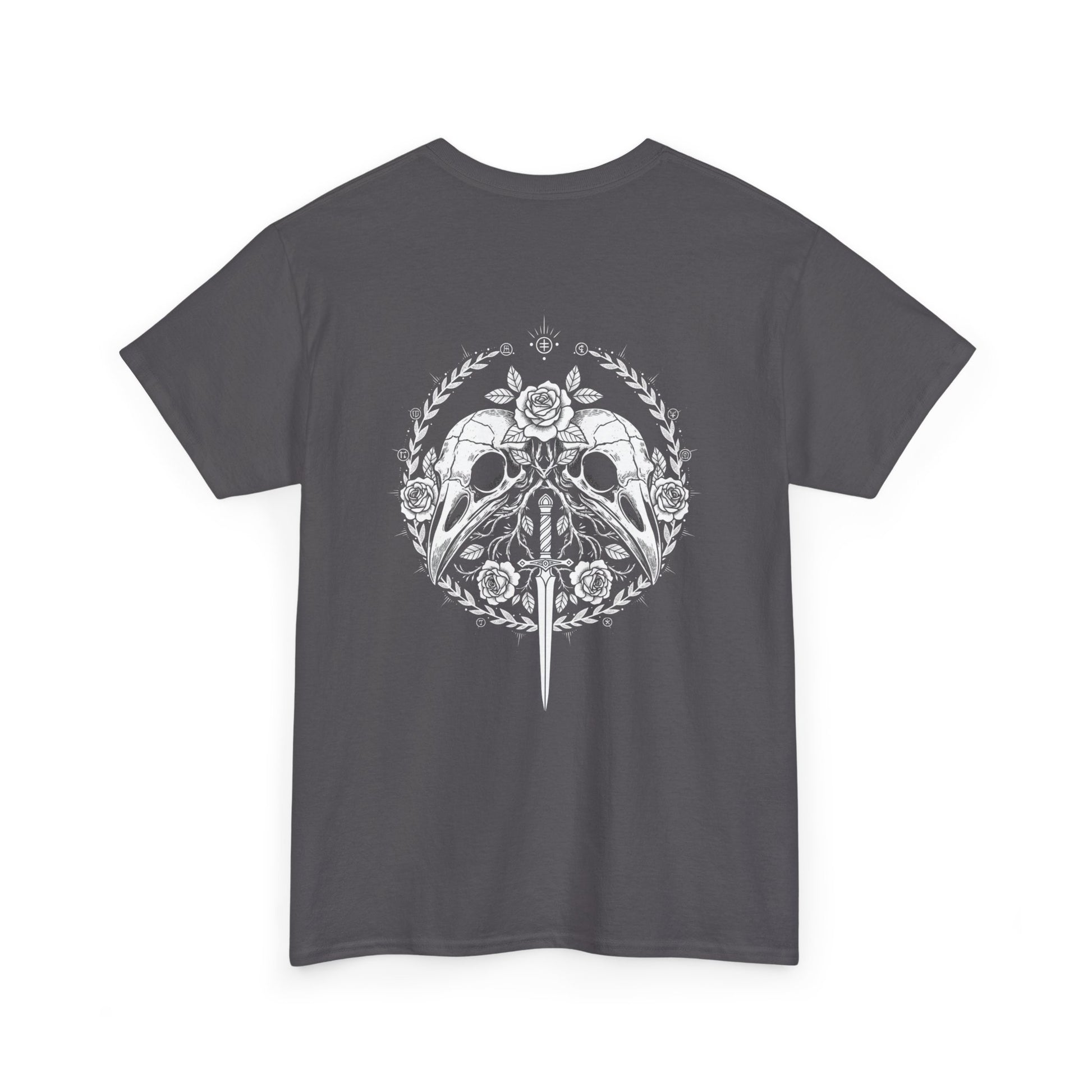 Gothic Kingdom T-Shirt — Raven Skull & Dagger Vintage Gothic Tee Printify