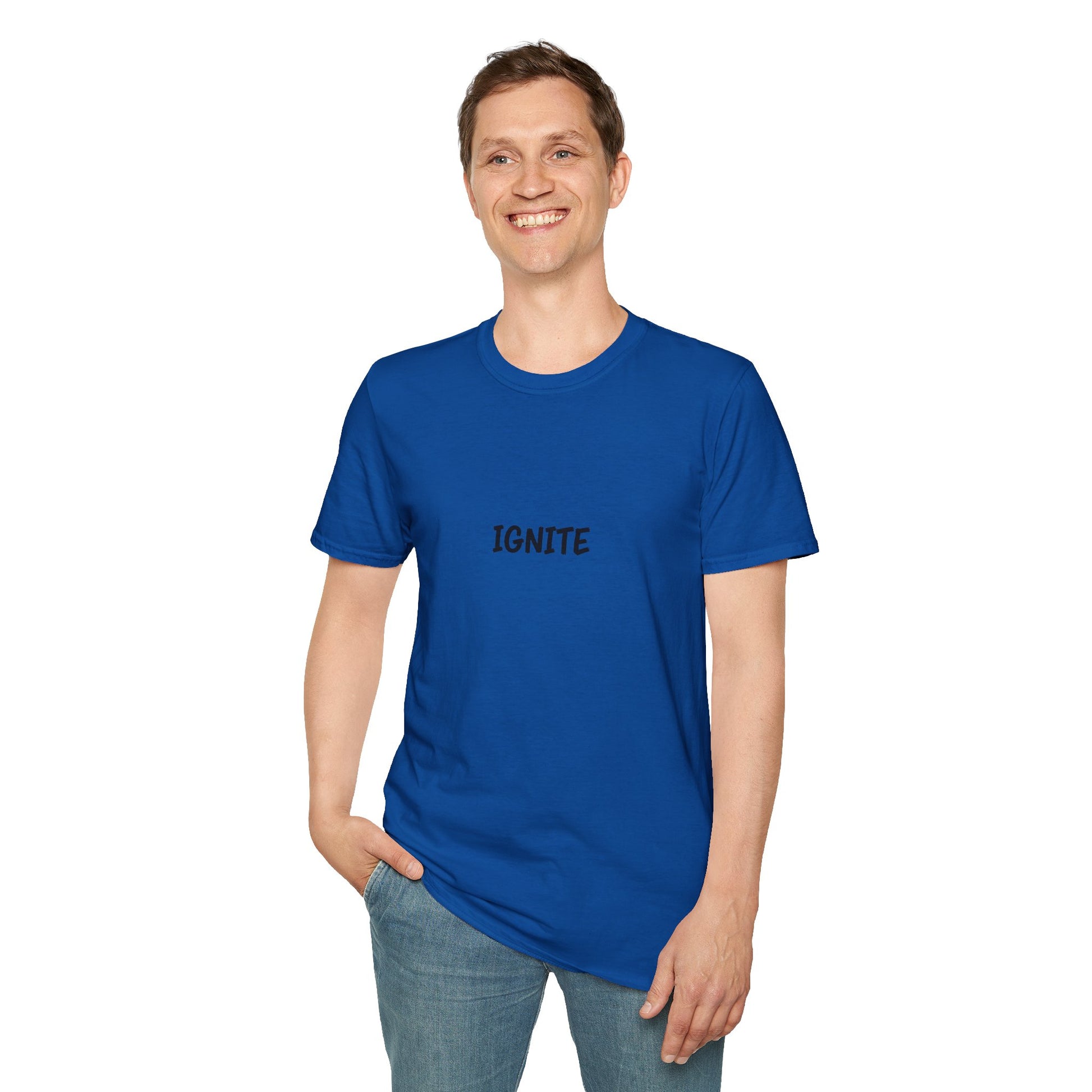 Ignite Skull T-Shirt — 'Ignite' Text & Flaming Skull 'LIT' Graphic Printify